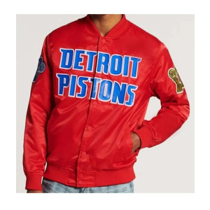 Detroit Pistons Red Bomber Jacket