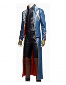 Devil May Cry 3 Vergil Blue Leather Trench Coat