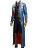 Devil May Cry 3 Vergil Blue Leather Trench Coat Devil May Cry 3 Vergil Blue Leather Trench Coat