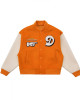 Doncare Legs Orange and White Varsity Jacket Doncare Legs Orange and White Varsity Jacket