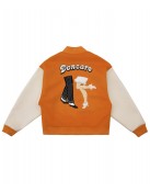Doncare Legs Orange and White Varsity Jacket