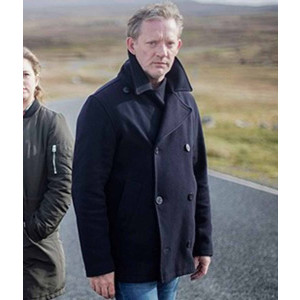 Douglas Henshall Shetland Black Peacoat