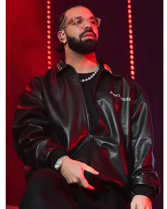Drake Amici Violente Leather Jacket Drake Amici Violente Leather Jacket