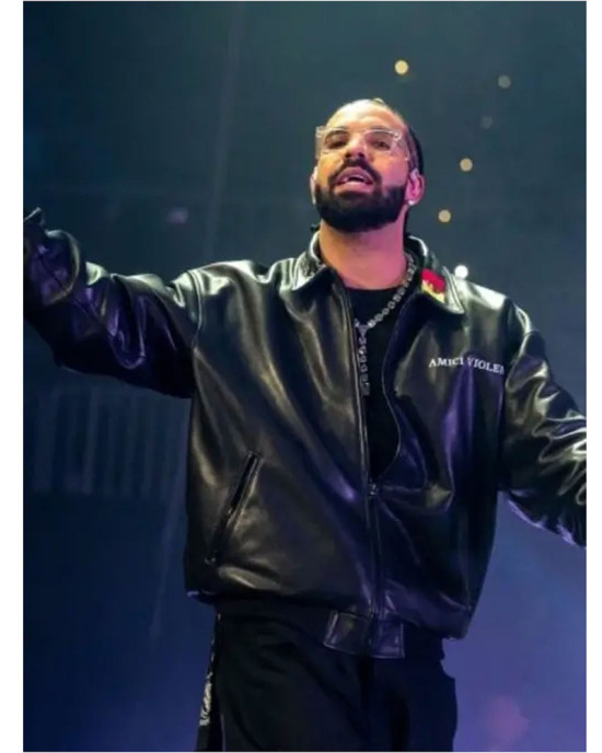 Drake Amici Violente Leather Jacket Drake Amici Violente Leather Jacket