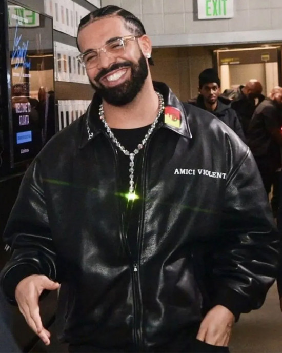 Drake Amici Violente Leather Jacket Drake Amici Violente Leather Jacket