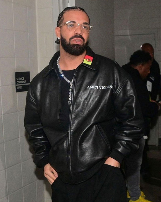 Drake Amici Violente Leather Jacket Drake Amici Violente Leather Jacket