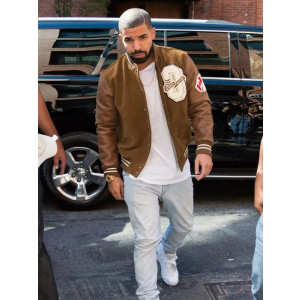 Drake Suede Leather Varsity Jacket