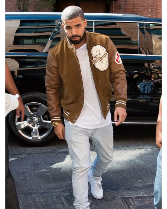 Drake Suede Leather Varsity Jacket Drake Suede Leather Varsity Jacket