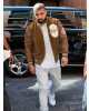 Drake Suede Leather Varsity Jacket Drake Suede Leather Varsity Jacket