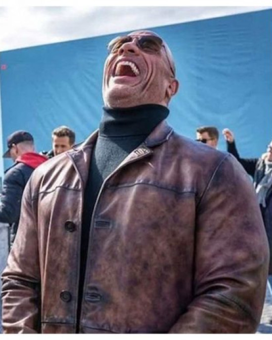 Dwayne Johnson Red Notice Distressed Leather Coat Dwayne Johnson Red Notice Distressed Leather Coat