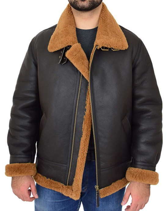 Edwardo Ginger Brown B3 Bomber Jacket with Hood Edwardo Ginger Brown B3 Bomber Jacket with Hood