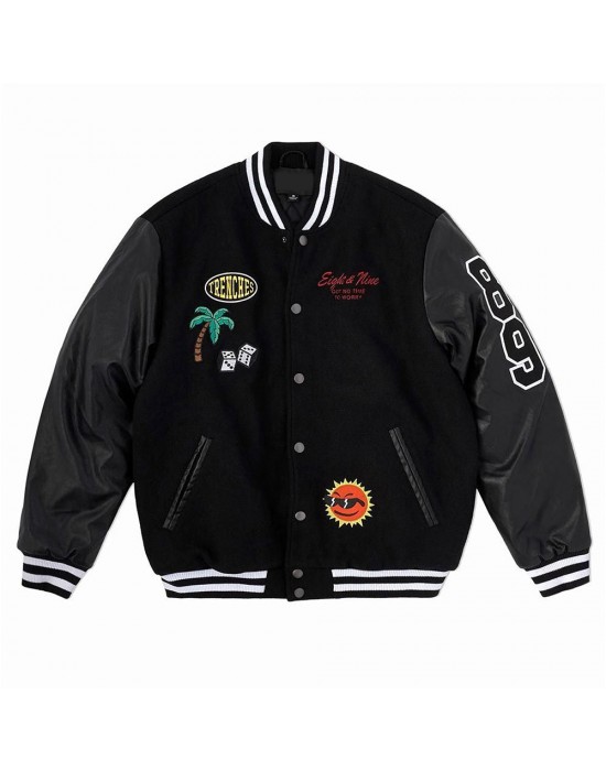 Eight & Nine No Worries Letterman Jacket