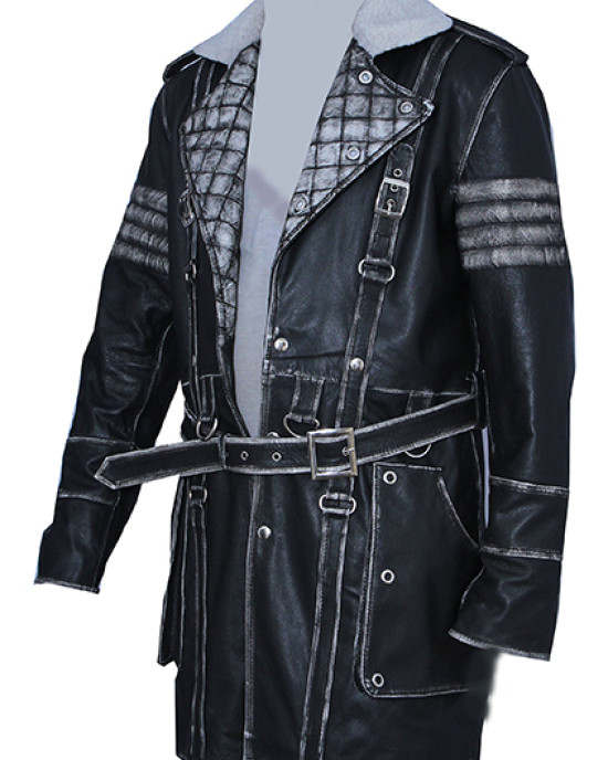 Elder Maxson Black Leather Coat Elder Maxson Black Leather Coat