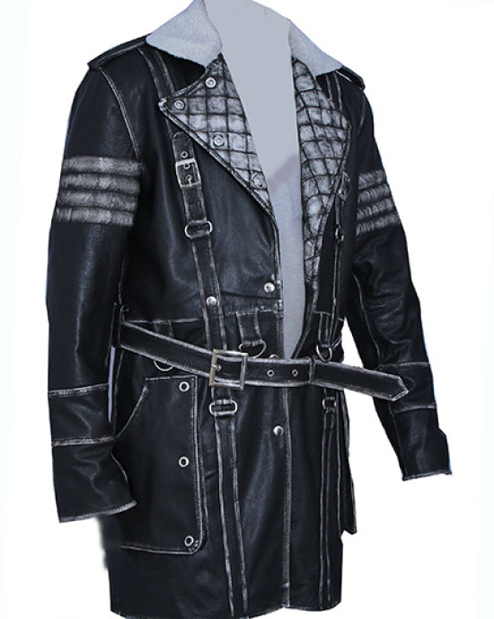 Elder Maxson Black Leather Coat Elder Maxson Black Leather Coat