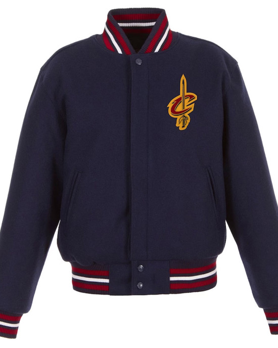 Embroidered Cleveland Cavaliers Wool Navy Varsity Jacket Embroidered Cleveland Cavaliers Wool Navy Varsity Jacket