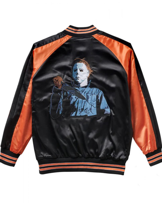 Embroidered You Can’t Kill The Bogeyman Halloween Satin Jacket Embroidered You Can’t Kill The Bogeyman Halloween Satin Jacket