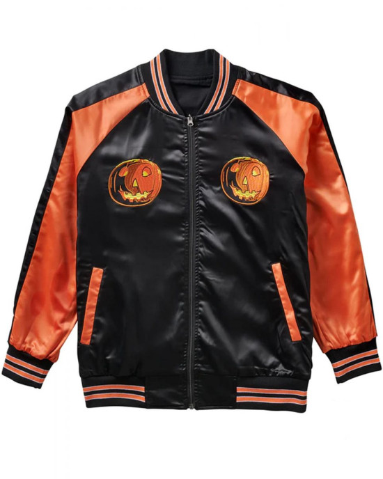 Embroidered You Can’t Kill The Bogeyman Halloween Satin Jacket Embroidered You Can’t Kill The Bogeyman Halloween Satin Jacket