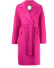 Emily in Paris Lily Collins Pink Wool Belted Coat Emily in Paris Lily Collins Pink Wool Belted Coat