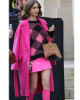 Emily in Paris Lily Collins Pink Wool Belted Coat Emily in Paris Lily Collins Pink Wool Belted Coat