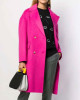 Emily in Paris Lily Collins Pink Wool Belted Coat Emily in Paris Lily Collins Pink Wool Belted Coat