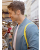 Emily in Paris Lucas Bravo Blue Bomber Jacket