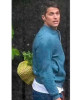 Emily in Paris Lucas Bravo Blue Bomber Jacket