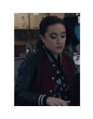 FBI Keisha Castle-Hughes Maroon and Black Varsity Jacket