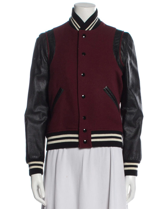 FBI Keisha Castle-Hughes Maroon and Black Varsity Jacket FBI Keisha Castle-Hughes Maroon and Black Varsity Jacket