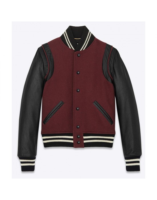 FBI Keisha Castle-Hughes Maroon and Black Varsity Jacket