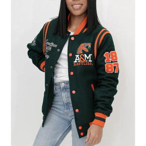 Florida A&M University Green Varsity Jacket