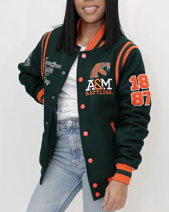 Florida A&M University Green Varsity Jacket Florida A&M University Green Varsity Jacket