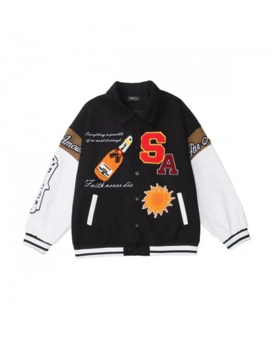 Faith and Lies Varsity Jacket