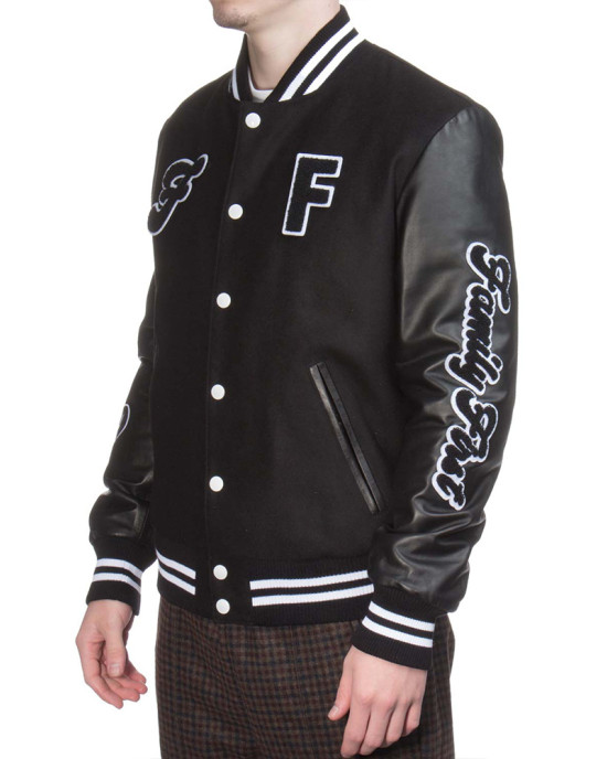 Family First Black Varsity Jacket Family First Black Varsity Jacket