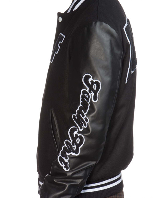 Family First Black Varsity Jacket Family First Black Varsity Jacket