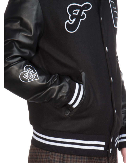 Family First Black Varsity Jacket Family First Black Varsity Jacket