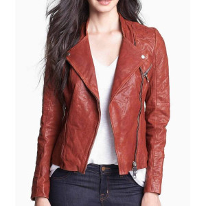 Fifty Shades of Grey Dakota Johnson Brown Leather Jacket
