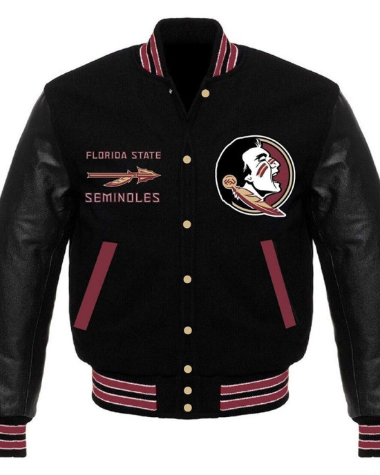 Florida State Seminoles Varsity Black Jacket Florida State Seminoles Varsity Black Jacket