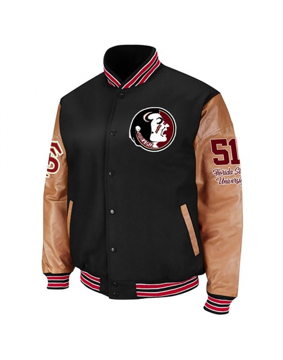 Florida State Seminoles Varsity Black and Brown Jacket