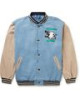 Friends With Animals Denim Varsity Jacket Friends With Animals Denim Varsity Jacket