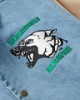 Friends With Animals Denim Varsity Jacket Friends With Animals Denim Varsity Jacket