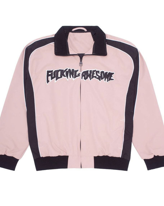 Fucking Awesome Two Tone Warm Up Pink and Black Jacket Fucking Awesome Two Tone Warm Up Pink and Black Jacket