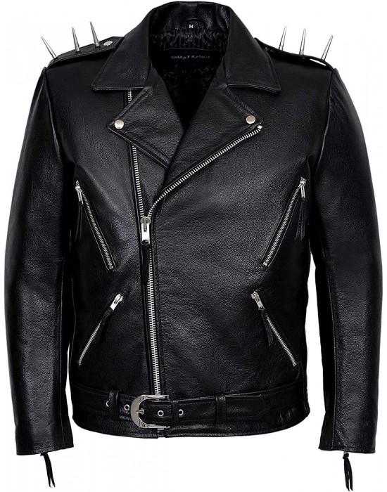 Ghost Rider Men's Black Metal Spikes Jacket