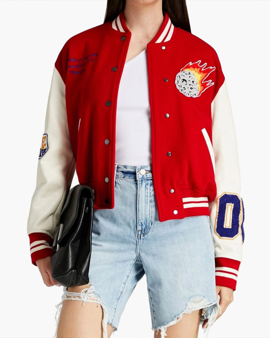 Gigi Hadid Meteor Shower Varsity Jacket Gigi Hadid Meteor Shower Varsity Jacket