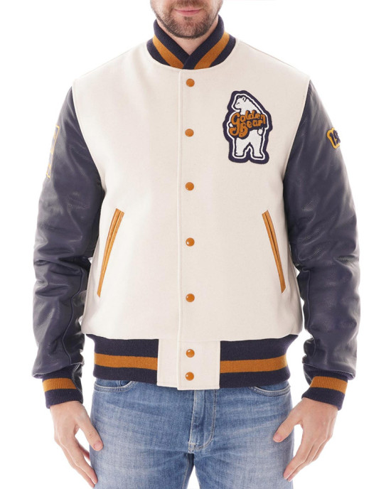 Golden Bear Patch Varsity Jacket Golden Bear Patch Varsity Jacket