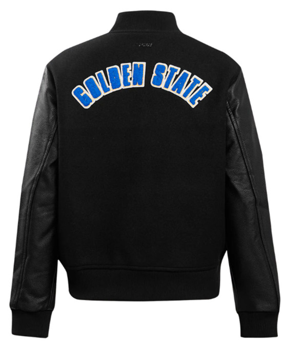 Golden State Warriors Classic Black Varsity Jacket Golden State Warriors Classic Black Varsity Jacket