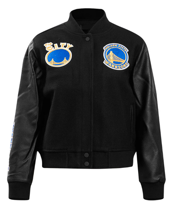 Golden State Warriors Classic Black Varsity Jacket Golden State Warriors Classic Black Varsity Jacket