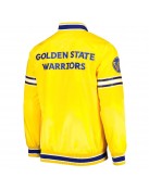 Golden State Warriors Slider Varsity Yellow Satin Jacket