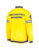 Golden State Warriors Slider Varsity Yellow Satin Jacket