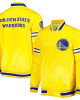 Golden State Warriors Slider Varsity Yellow Satin Jacket Golden State Warriors Slider Varsity Yellow Satin Jacket