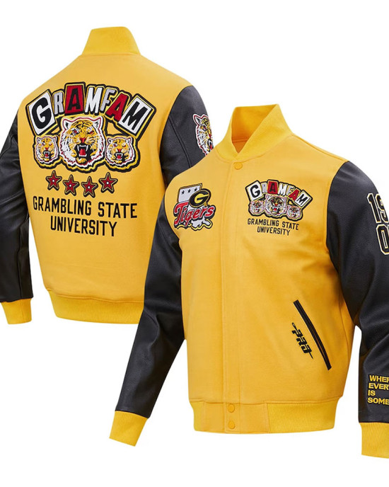 Grambling Tigers Homecoming Gold Varsity Jacket Grambling Tigers Homecoming Gold Varsity Jacket